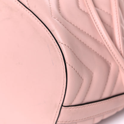 Gucci Calfskin Matelasse Sylvie Web GG Marmont Bucket Bag Perfect Pink 9 of 17