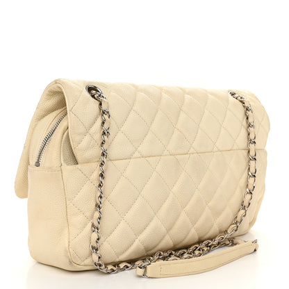 Chanel Caviar Quilted Jumbo Easy Flap Beige 3 of 16