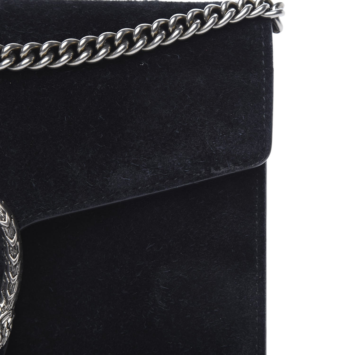Gucci Suede Mini Dionysus Chain Wallet Black 11 of 11