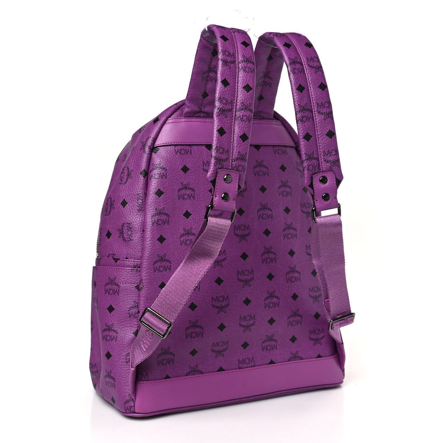 MCM Visetos Medium Sprinkle Stud Stark Backpack Purple 3 of 9