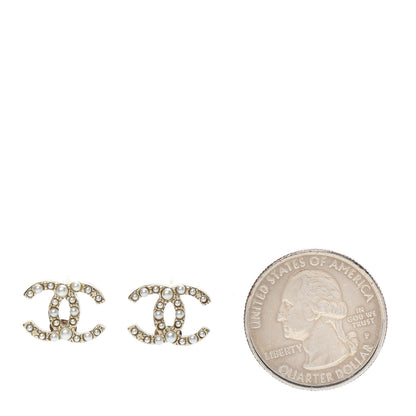 Chanel Pearl CC Earrings Light Gold 2 of 5