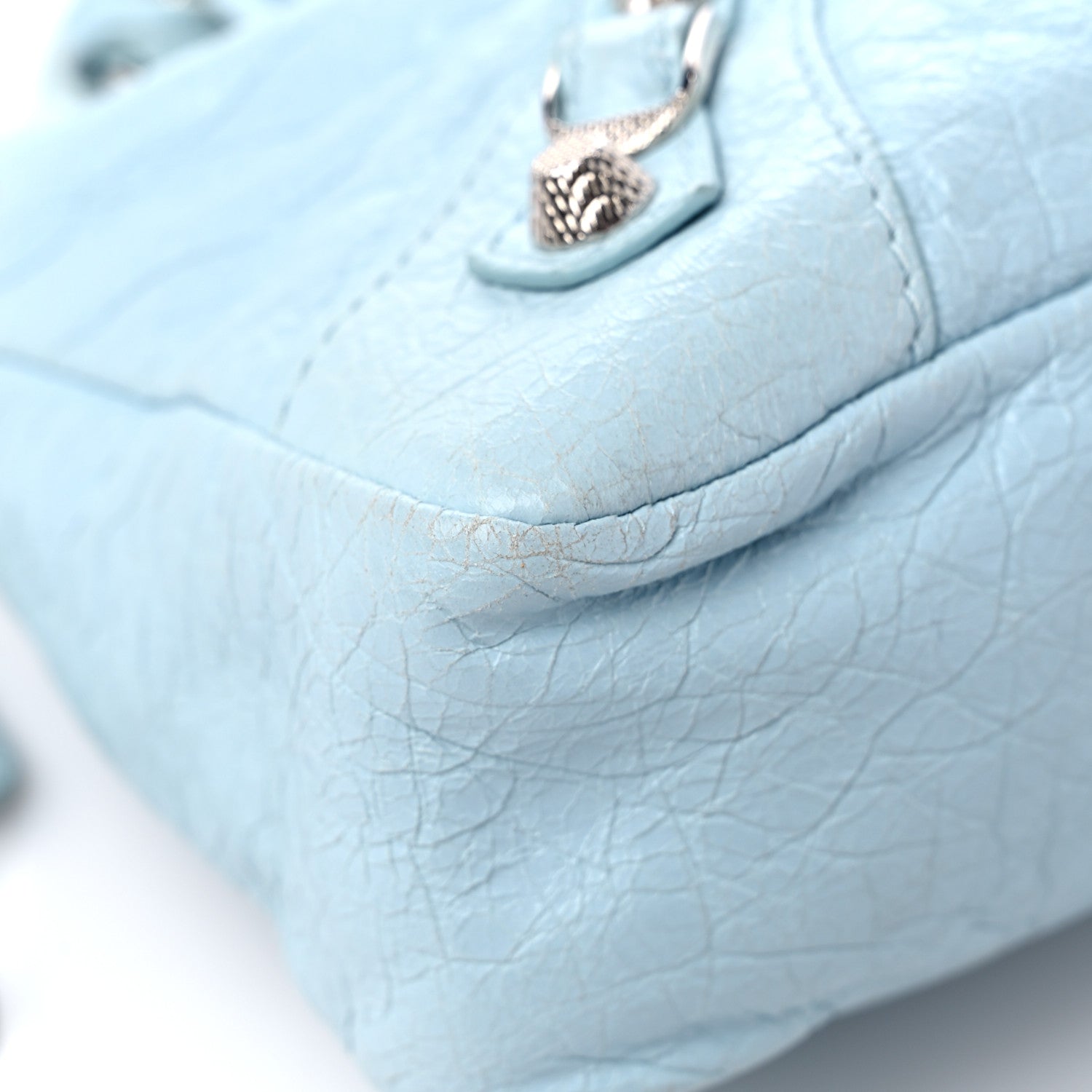 Balenciaga Agneau Giant 12 Silver Hardware Town Bleu Dragee 9 of 18