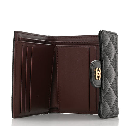 Chanel Caviar Quilted Compact Flap Wallet Black 5 of 9