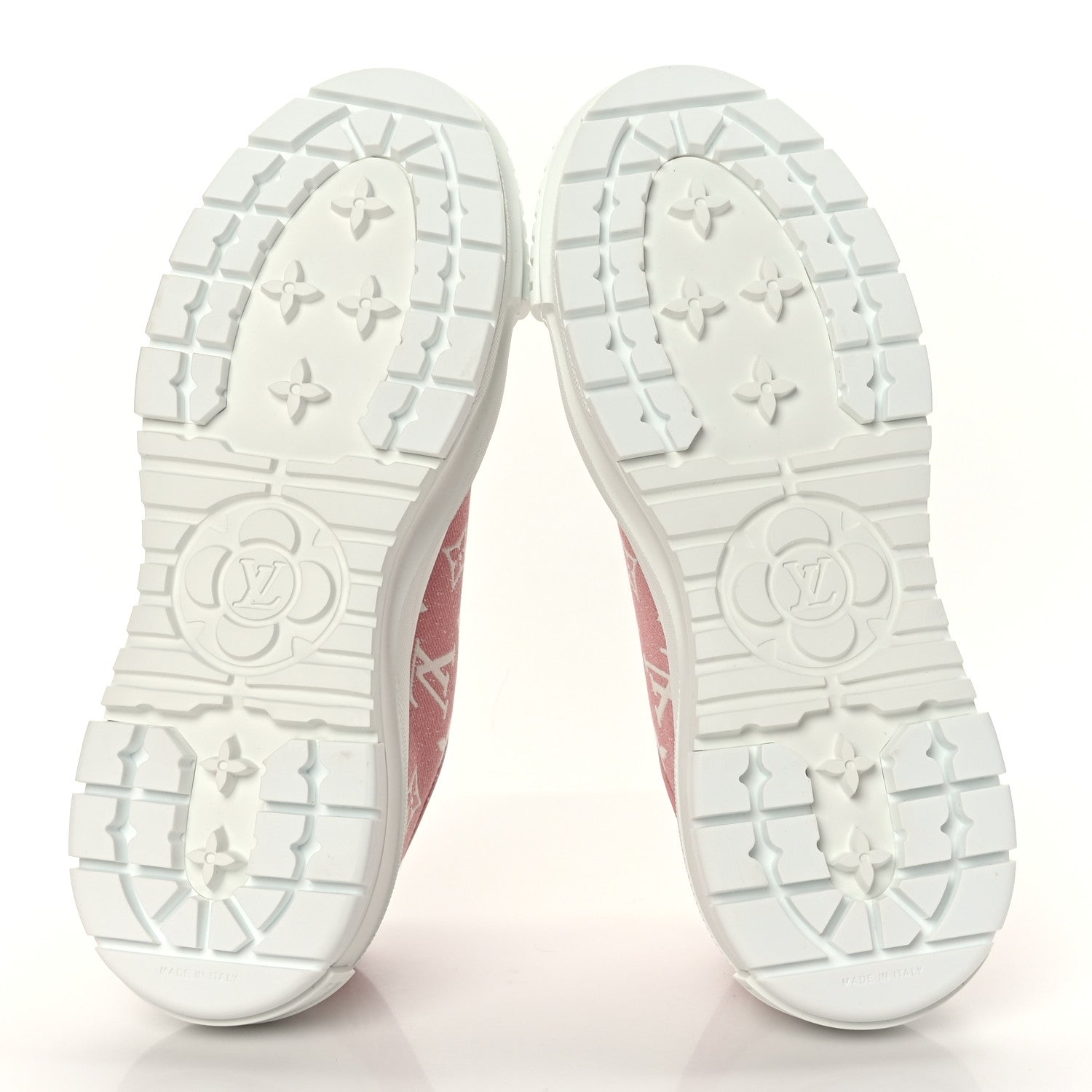 Louis Vuitton Denim Monogram Squad Sneakers 38.5 Pink 6 of 8