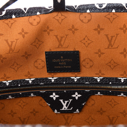 Louis Vuitton Monogram Giant Crafty Neverfull MM Creme Caramel 9 of 11