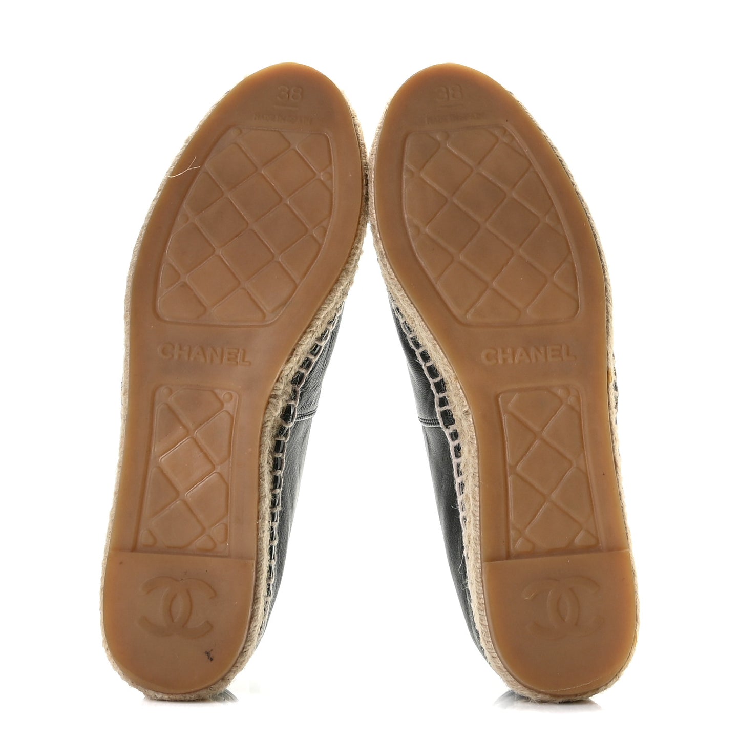Lambskin CC Espadrilles 38 Black