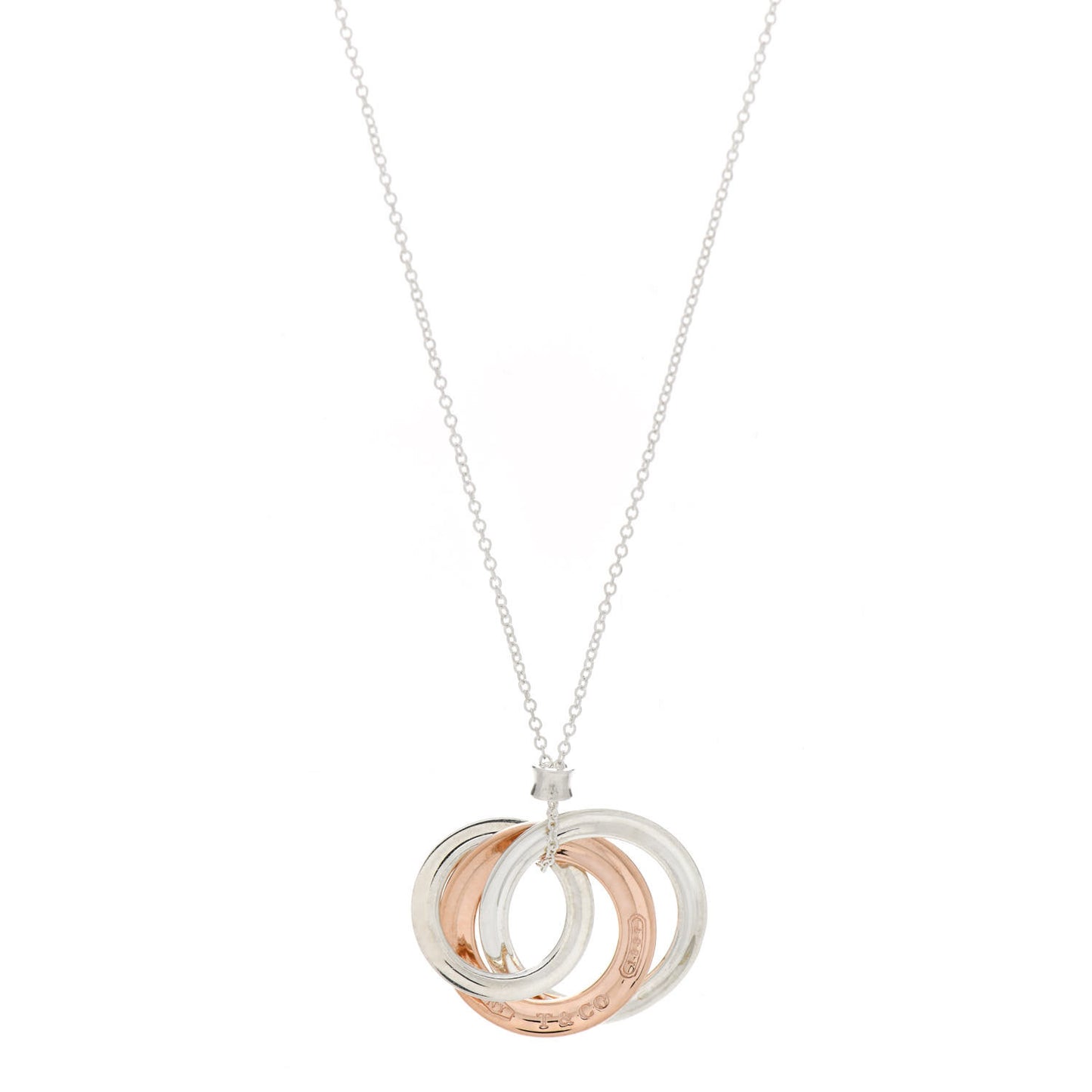 Sterling Silver Rubedo 1837 Circles Pendant Necklace