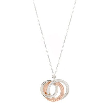 Tiffany Sterling Silver Rubedo 1837 Circles Pendant Necklace 1 of 7