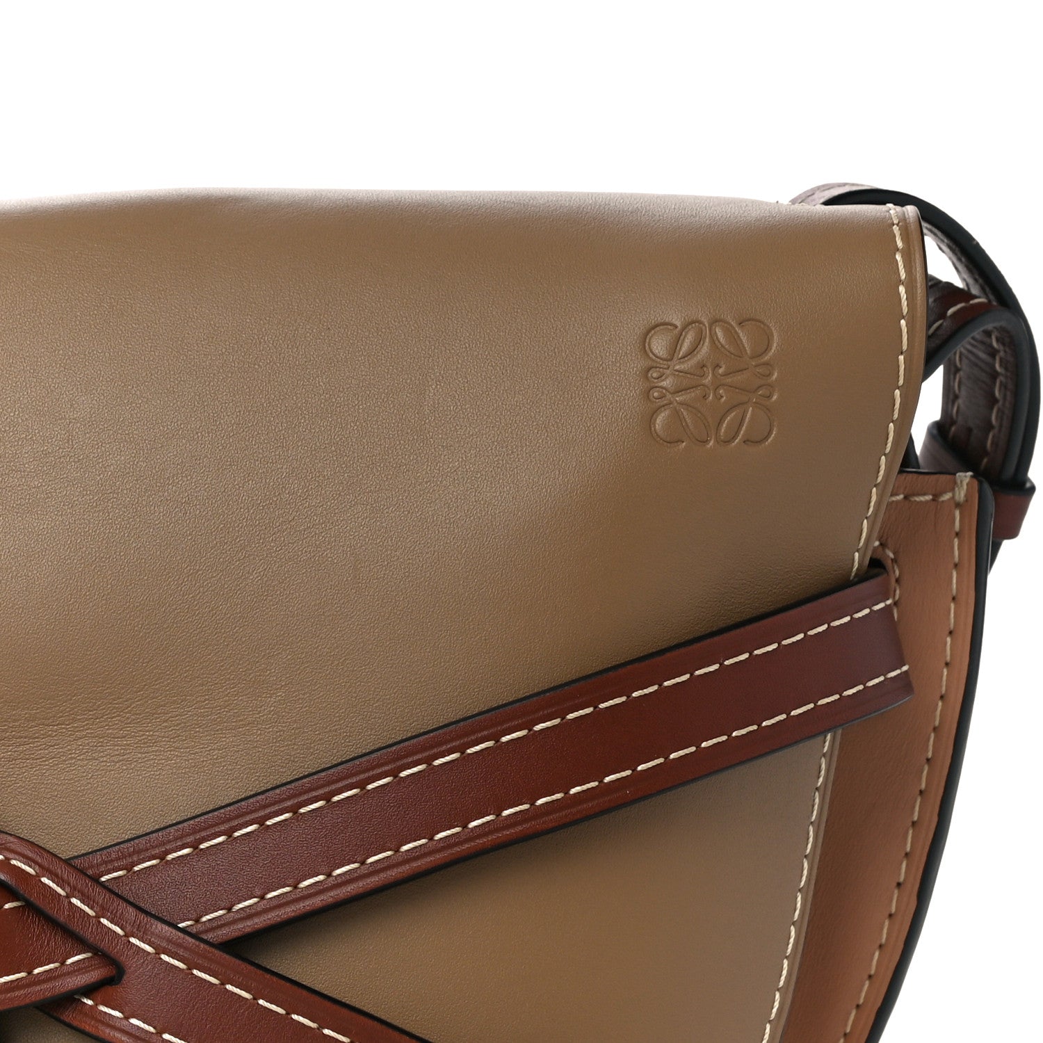 Loewe Calfskin Small Gate Crossbody Bag Taupe 7 of 10