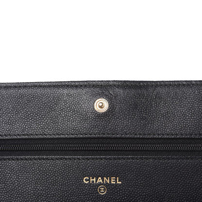 Chanel Caviar Quilted Boy Wallet On Chain WOC Black 14 of 16