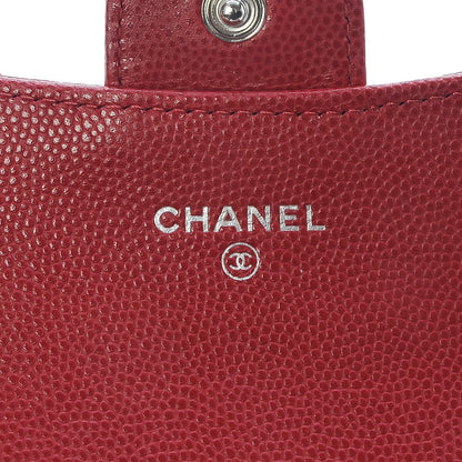 Chanel Caviar Quilted Card Holder Dark Pink 6 of 9