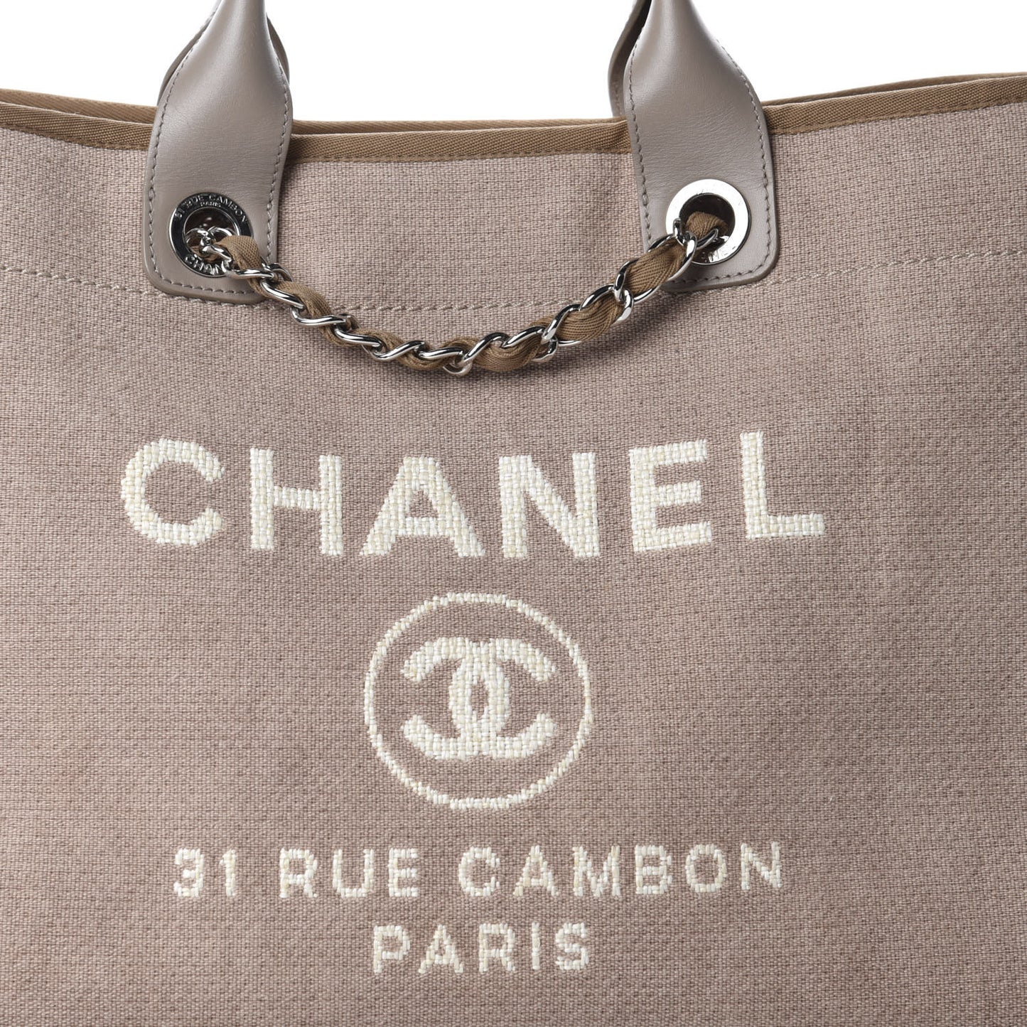 Canvas Medium Deauville Tote Ecru