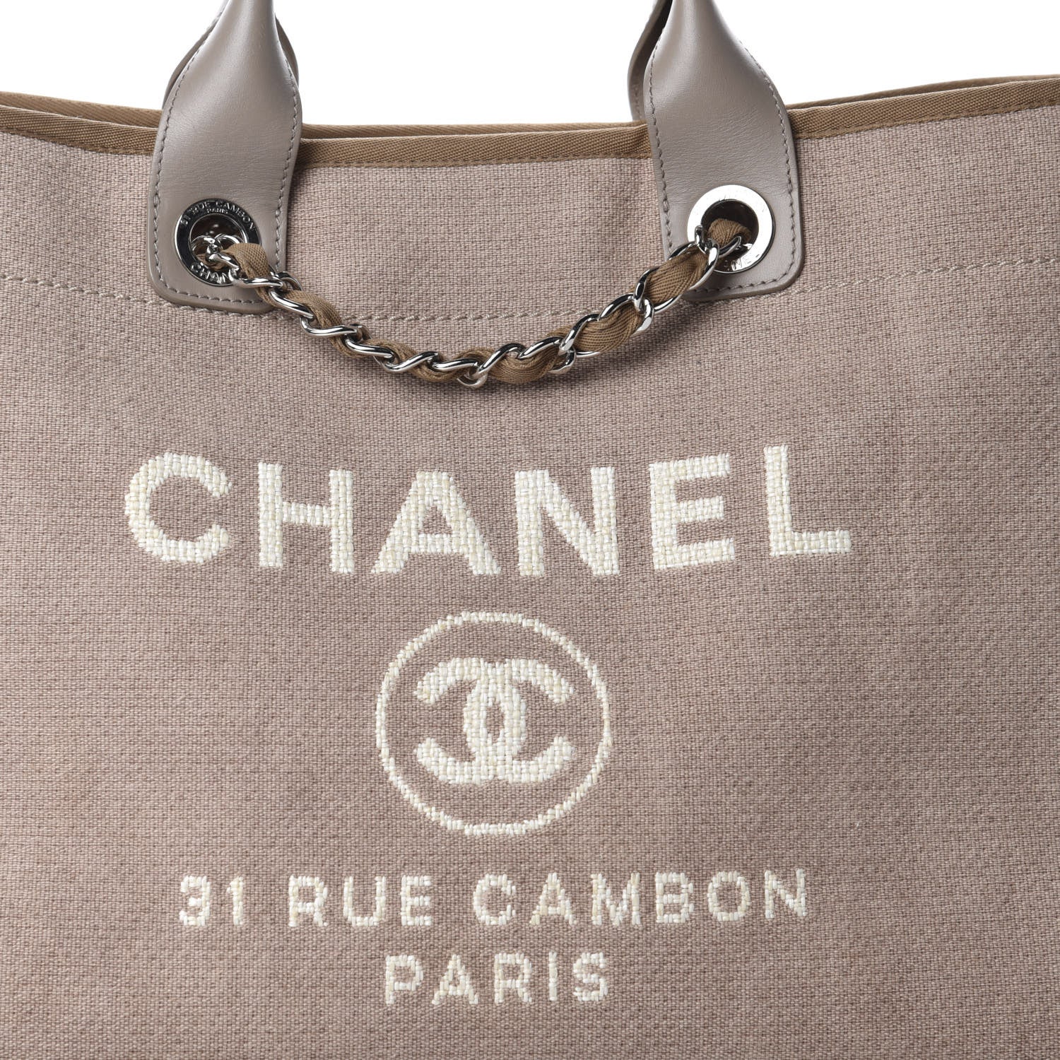 Chanel Canvas Medium Deauville Tote Ecru 11 of 11