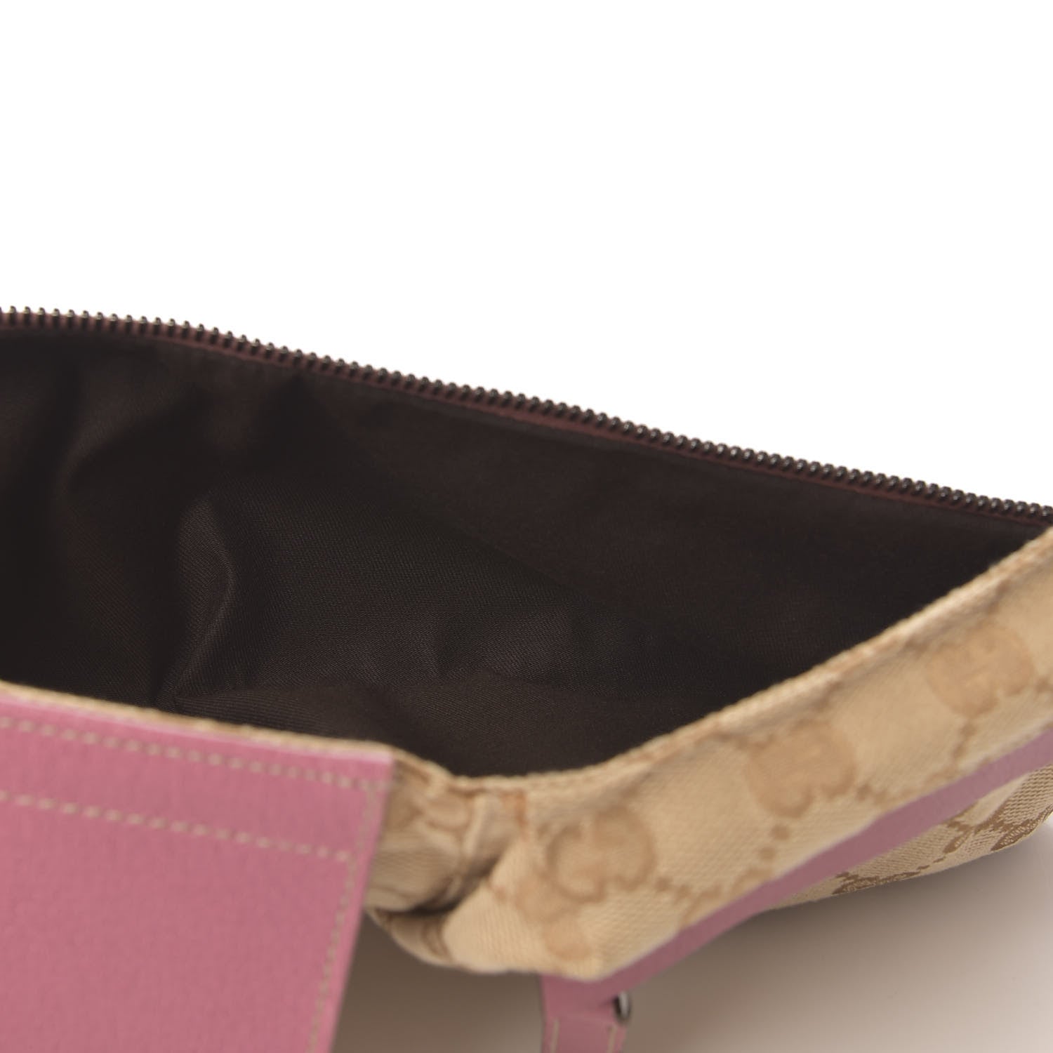 Gucci GG Monogram Web Double Pocket Belt Bag Pink 7 of 11