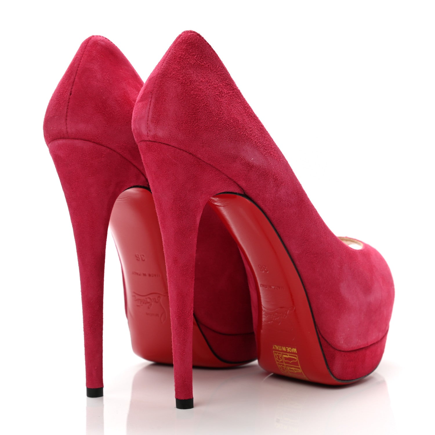 Christian Louboutin Suede Palais Royal 140 Pumps 36 Fuschia 4 of 11