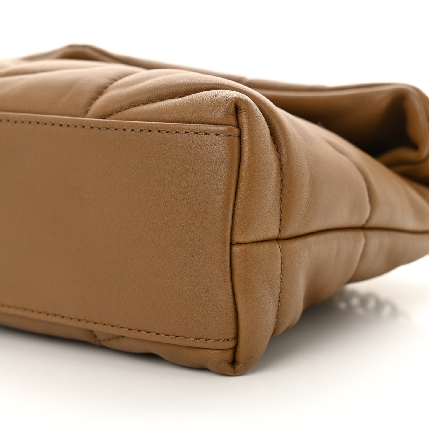 Lambskin Quilted Toy Loulou Puffer Monogram Chain Satchel Dark Cork