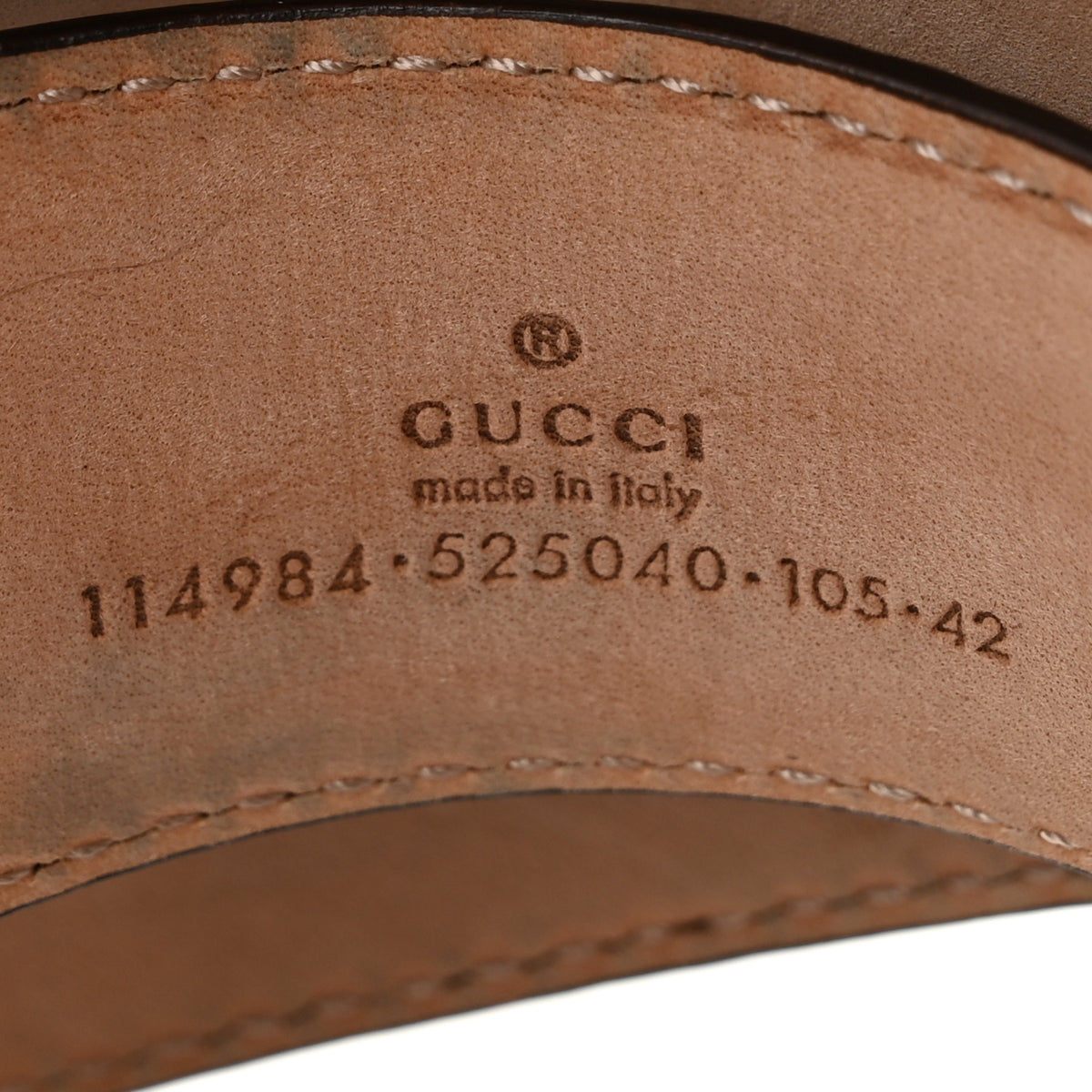 Guccissima Interlocking G Belt 105 42 Dark Brown