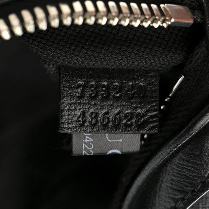 Gucci GG Supreme Monogram Textured Calfskin Retro Interlocking G Belt Bag Black 7 of 10