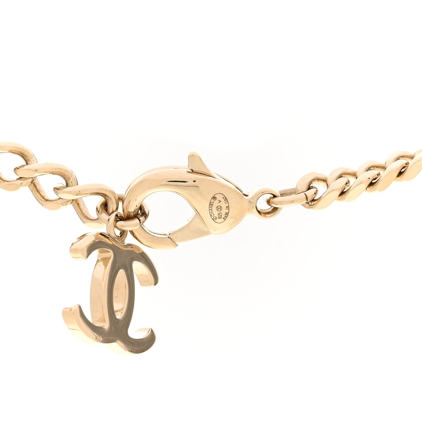 Crystal Chain CC Link Choker Gold Silver