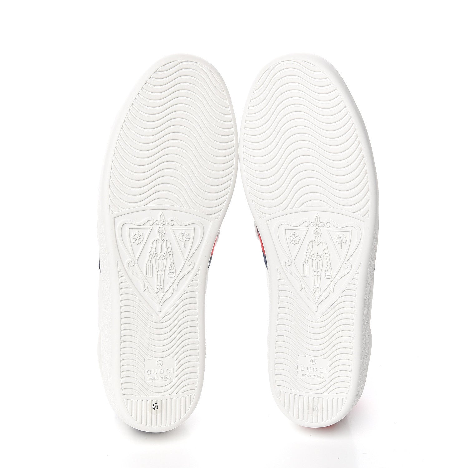 Gucci Calfskin Ayers Web Dagger Embroidered Womens Ace Sneakers 40 White 6 of 11