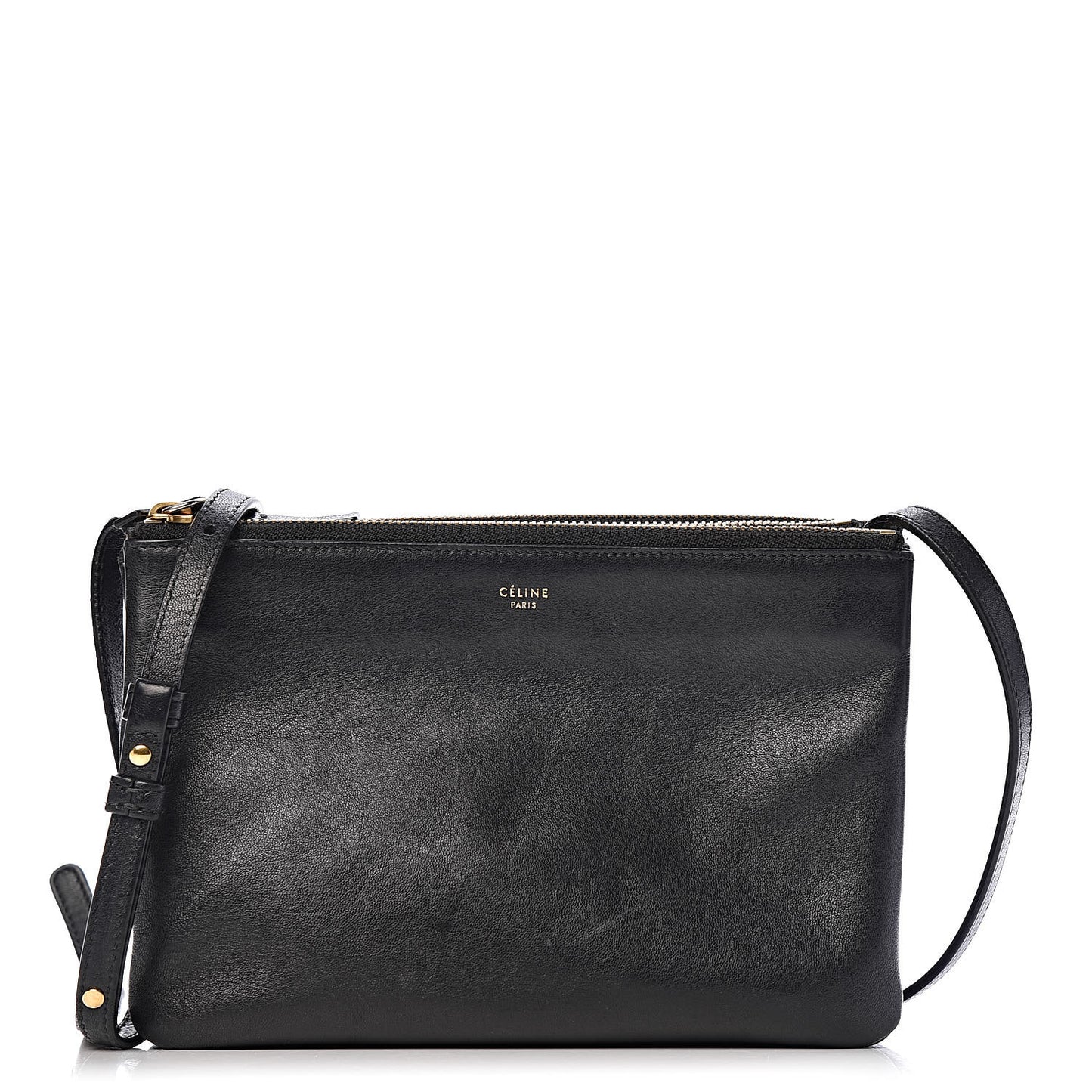Lambskin Small Trio Crossbody Bag Black