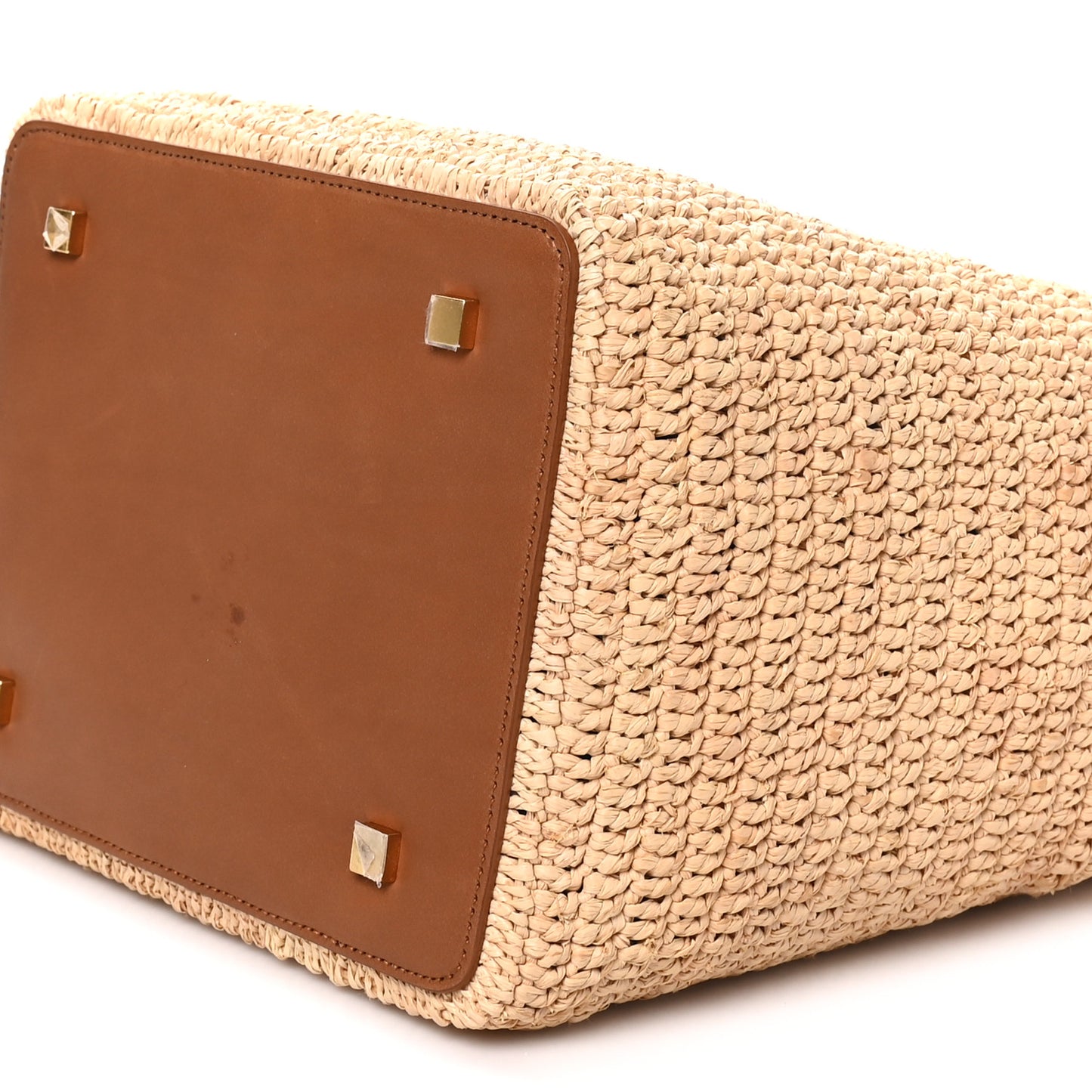 Raffia Vegetable Le 37 Bucket Bag Naturel Brick