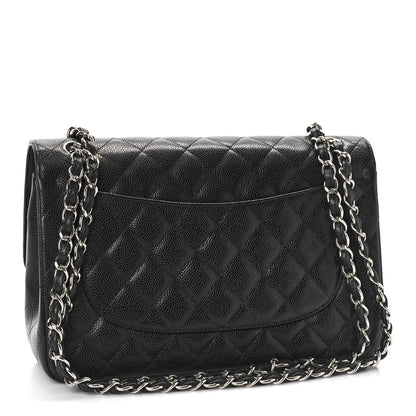 Chanel Caviar Quilted Jumbo Double Flap Black 3 of 9