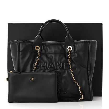 Chanel Calfskin Small Deauville Tote Black 13 of 13