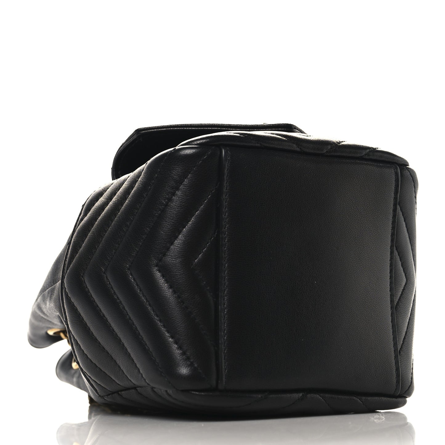 Lambskin Matelasse Monogram Joe Nano Bucket Bag Black