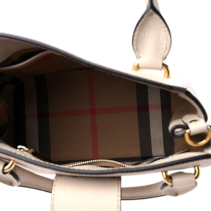 Burberry Soft Grain Calfskin Small Buckle Tote Limestone 5 of 10