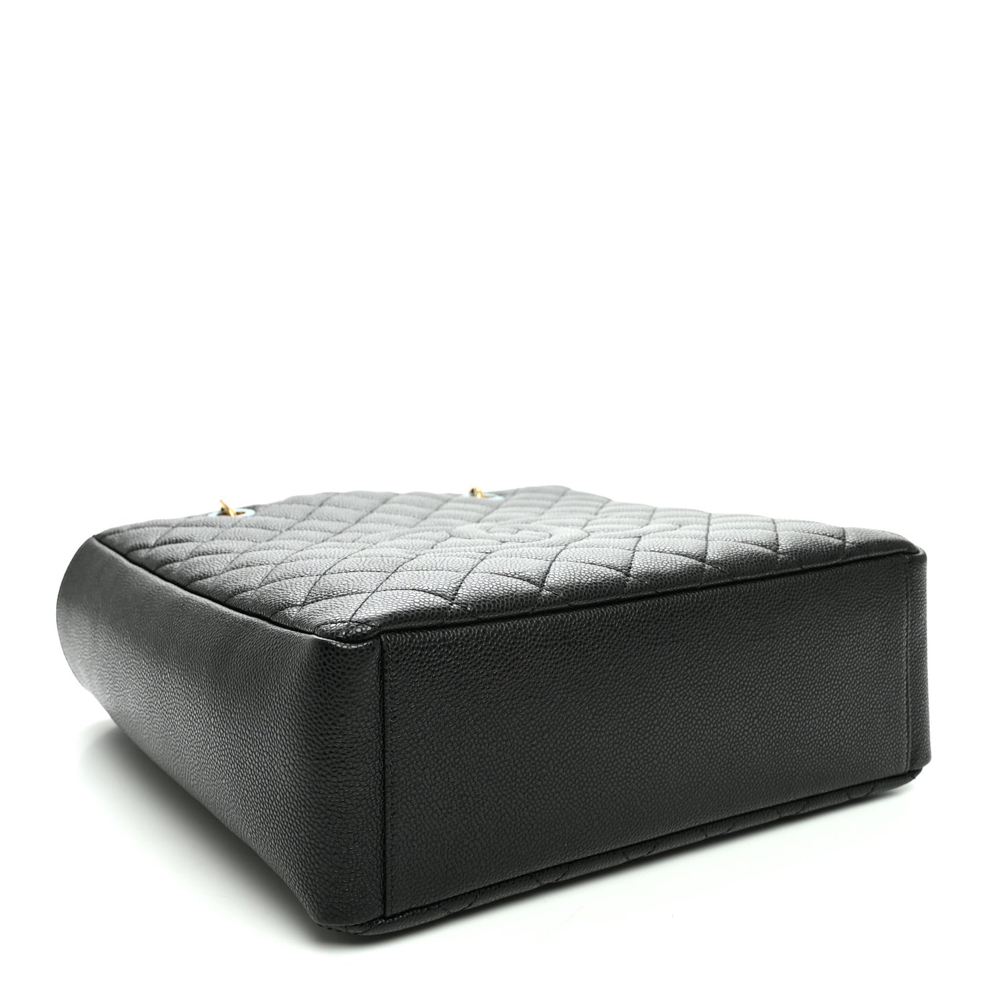 Caviar Quilted Vertical Grand Shopping Tote GST Black