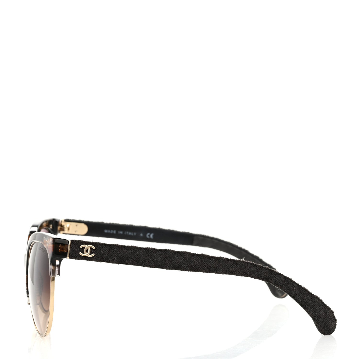 Chanel Denim Quilted Pantos Spring Polarized Sunglasses 5342 Brown 3 of 7