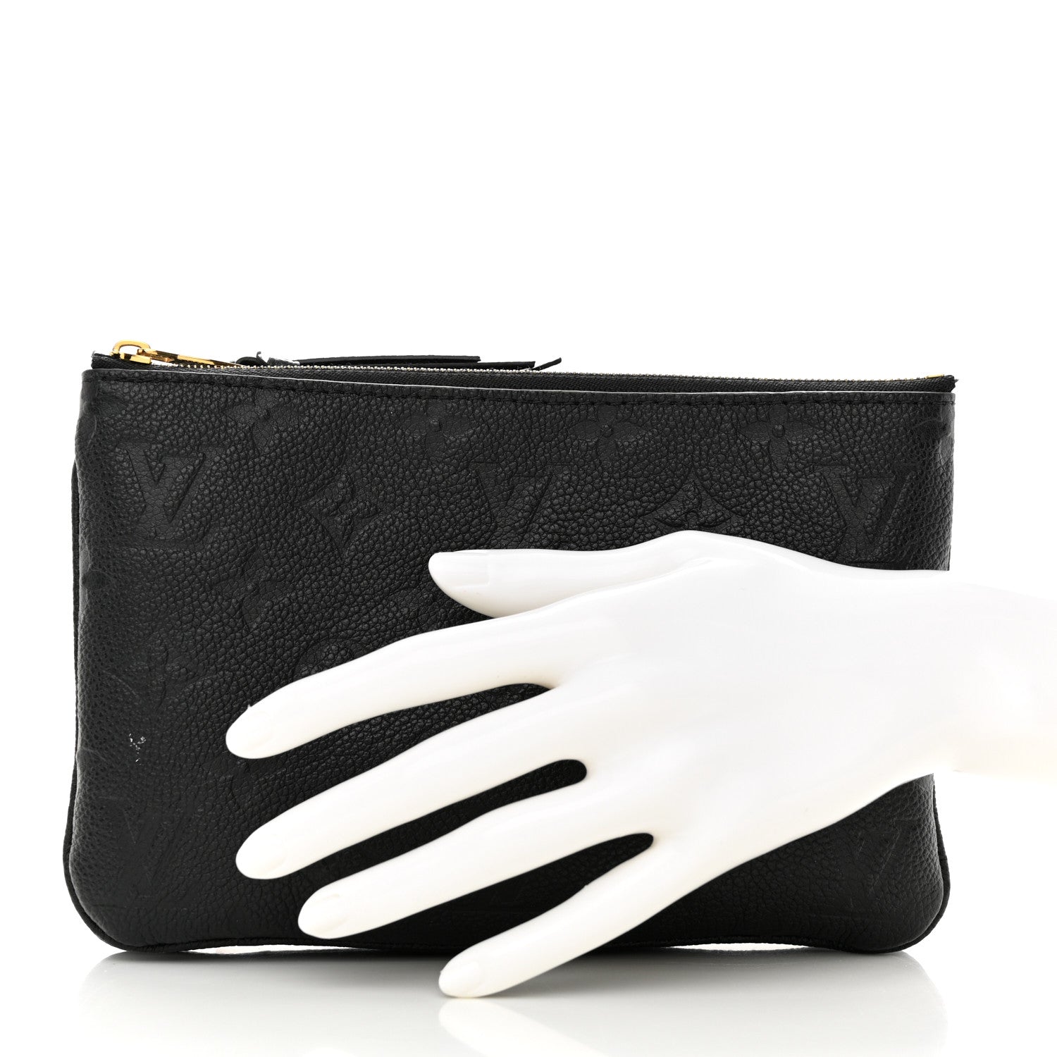 Louis Vuitton Empreinte Double Zip Pochette Black 2 of 11