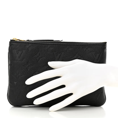 Louis Vuitton Empreinte Double Zip Pochette Black 2 of 11