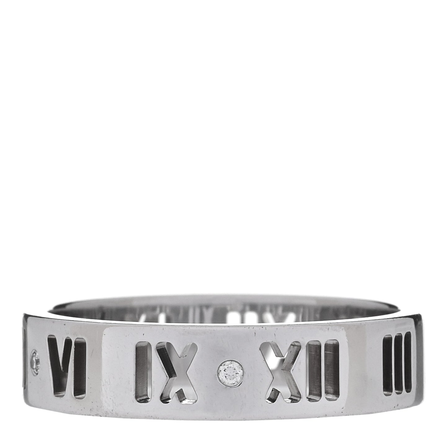 18K White Gold Diamond Atlas Pierced Ring