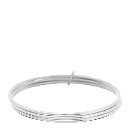 Tiffany Sterling Silver Heart Triple Bangle Bracelet 2 of 4