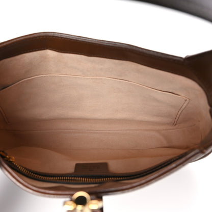 Gucci GG Supreme Monogram Azalea Calfskin Web Small Jackie 1961 Hobo Beige Ebony Brown Sugar 5 of 9