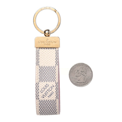 Louis Vuitton Damier Azur Dragonne Key Holder Rose Ballerine 2 of 6