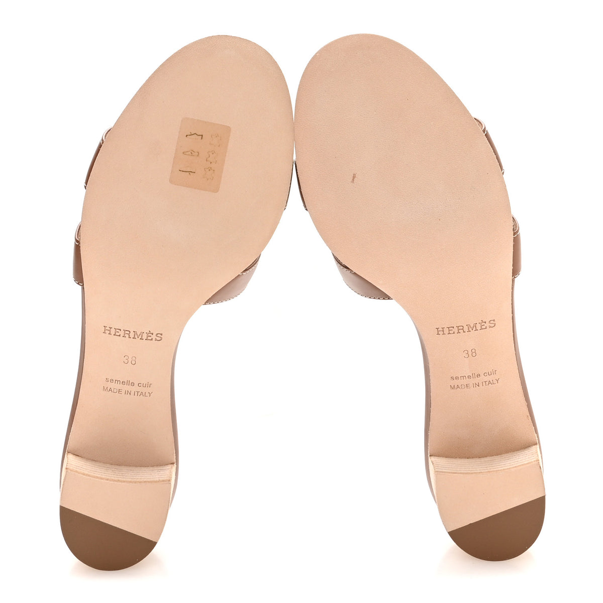 Calfskin Oasis Sandals 38 Gold