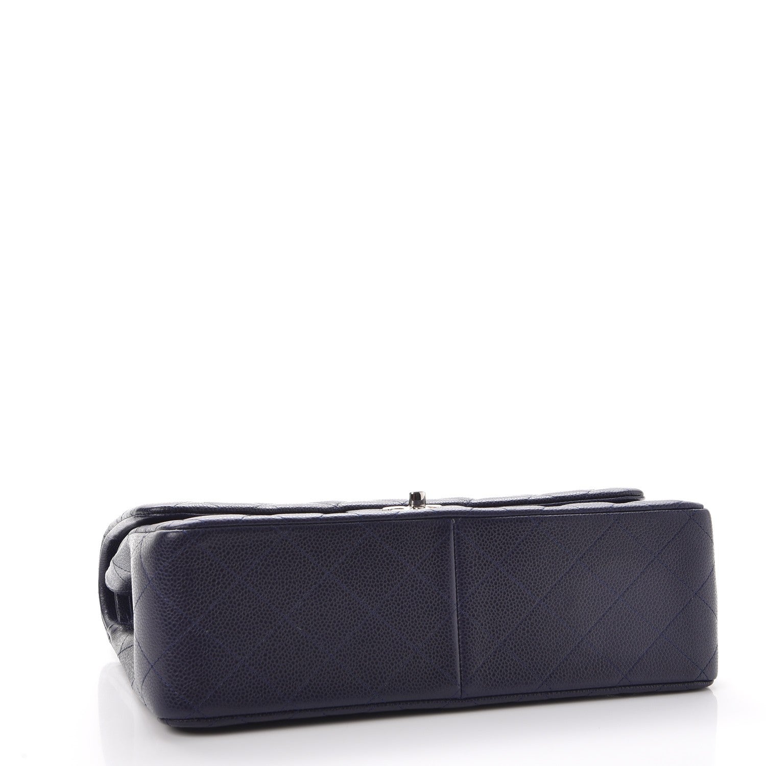 Chanel Caviar Quilted Jumbo Double Flap Navy Blue 5 of 9