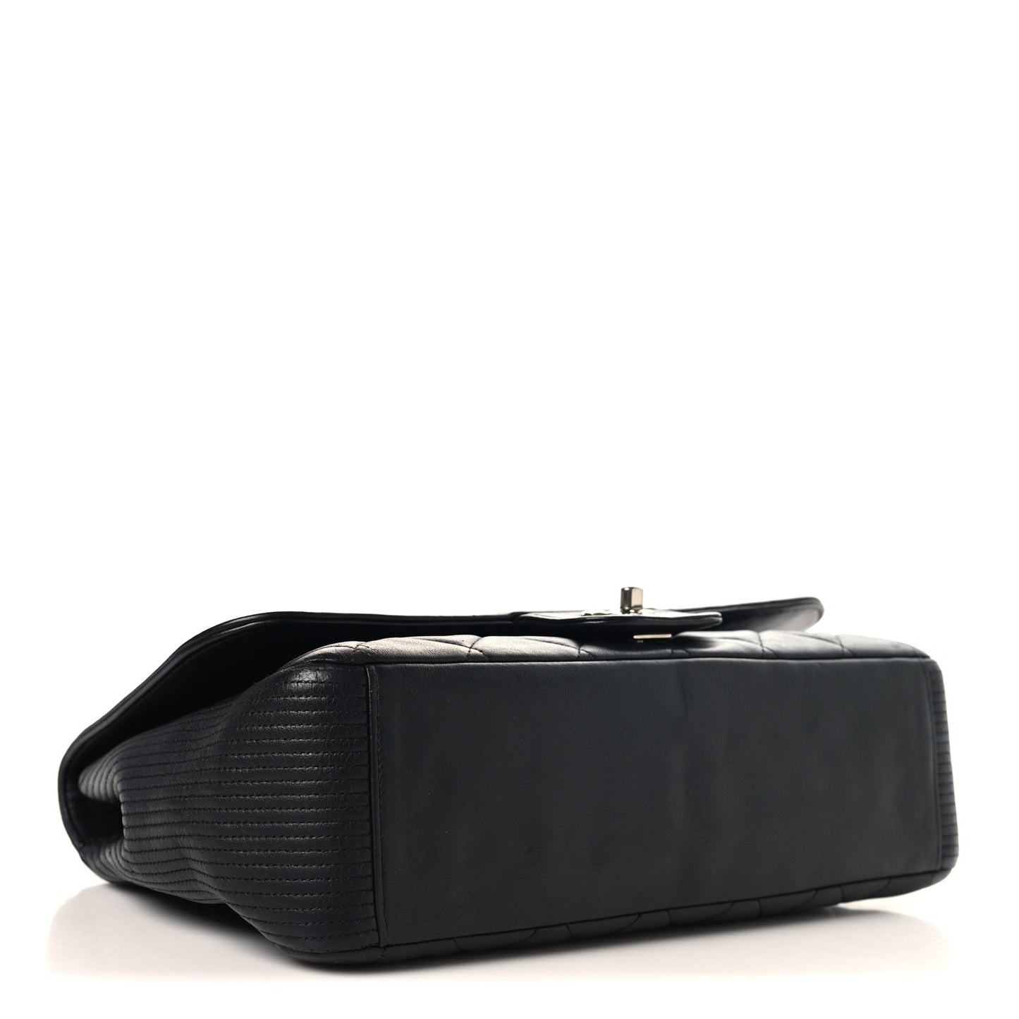 Lambskin Quilted Large Coco Rider Flap Black