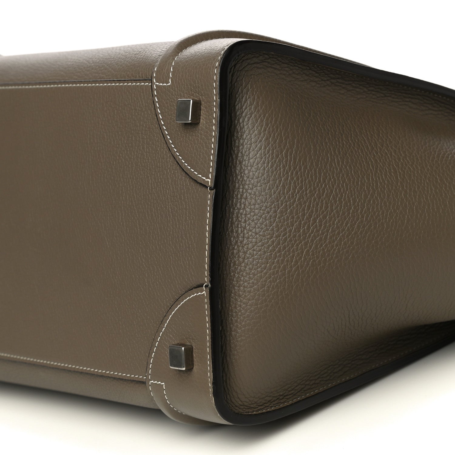 Celine Drummed Calfskin Mini Luggage Souris 10 of 11