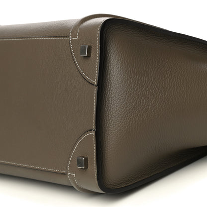 Celine Drummed Calfskin Mini Luggage Souris 10 of 11