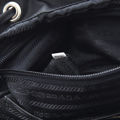 Prada Tessuto Nylon Grommet Backpack Black 7 of 10