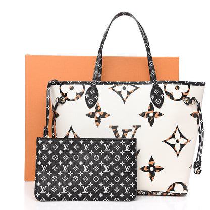 Louis Vuitton Monogram Giant Jungle Neverfull MM Ivory 9 of 9
