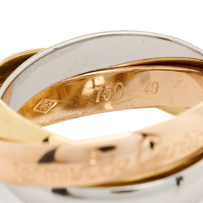 Cartier 18K Pink Yellow White Gold Classic Les Must De Cartier Trinity Ring 49 4.75 4 of 5