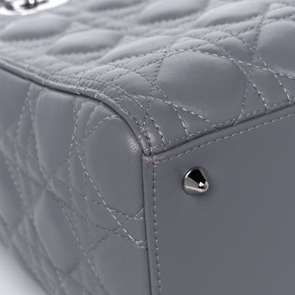 Christian Dior Lambskin Cannage Medium Lady Dior Crystal Strap Grey 12 of 16