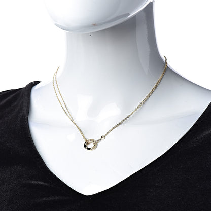 Cartier 18K Yellow Gold 2 Diamond LOVE Necklace 2 of 6