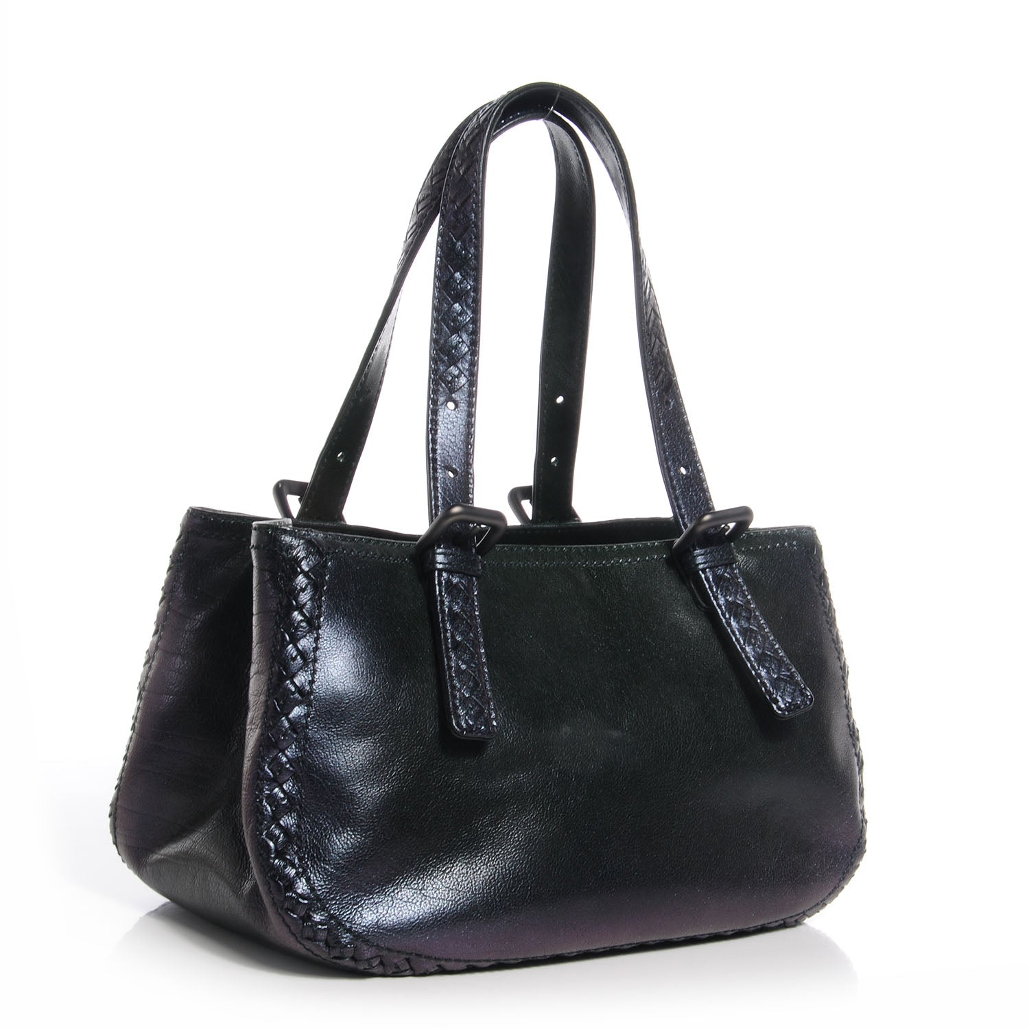 Bottega Veneta Iridescent Leather Shoulder Bag Green 3 of 8