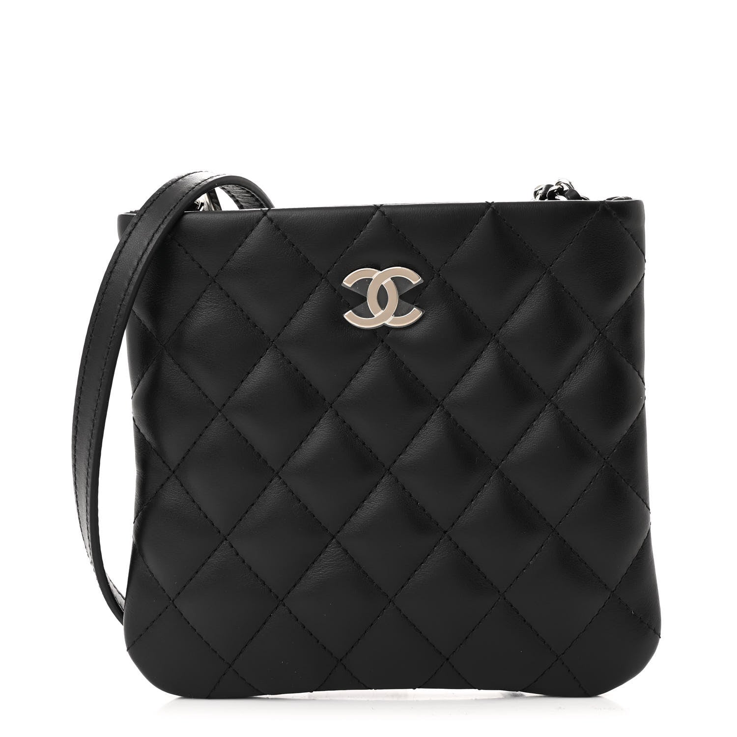 Chanel Lambskin Quilted Crossbody Bag Black 1 of 12